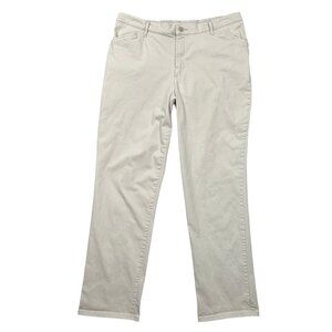 Lee All Day Cream Cotton Straight Leg Chino Jeans Size 16 Tall